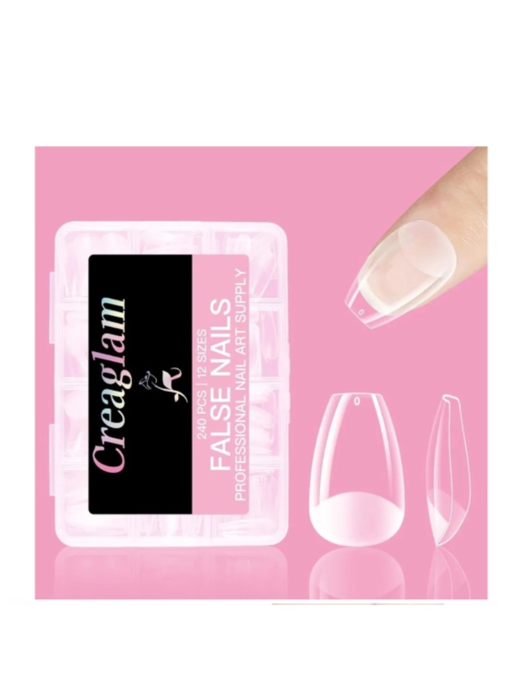 Clear Short Ballerina 240 Press-On Nails